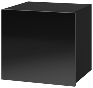Wandregal Calabrini BR07 (Farbe: Schwarz / Schwarz Hochglanz)