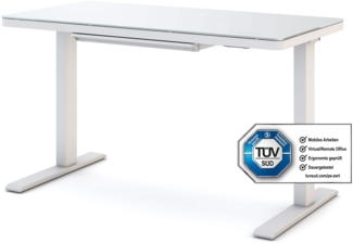 ASSMANN Höhenverstellbarer Schreibtisch Vindaro Weiß 120 x 60 x 118 cm Metall