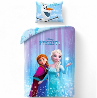 Disney Frozen Bettwäsche Elsa, Anna & Olaf, Baumwolle, 2 teilig, Kinder Wendebettwäsche 135-140 x 200 cm