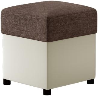 Pouf R1, Fußhocker, Braun