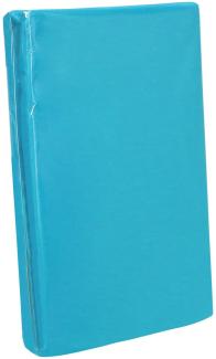 Traumschlaf Zwirn Elasthan Spannbetttuch De-Luxe|140x200 - 160x220 cm| aqua