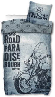 Skybrands Route 66 Feel The Freedom Bettwäsche Renforcé 135 x 200 + 80 x 80 cm