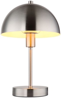 Tischleuchte, Pilz, silber, H 31 cm