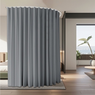 BTTO V&G Gardine Raumteiler Vorhang,Extra Breite (1 St), blickdicht, Verdunkelungsvorhang mit Schiene für Wohnzimmer (Breite: 254cm)