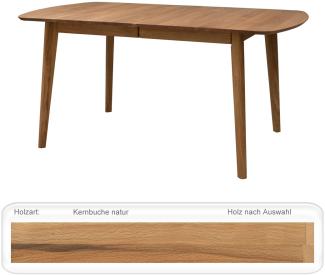 Ausziehtisch Alois 1XL verschiedene Größen Massivholz Tisch Varianten Kernbuche lackiert, 160(210) x 90 Mittelauszug