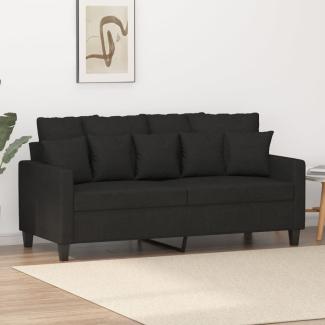 vidaXL 2-Sitzer-Sofa Schwarz 140 cm Stoff 359271