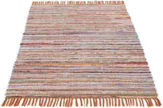 carpetfine Teppich Kelim Chindi, Wendeteppich, rechteckig, Höhe: 6 mm, handgewebt, Fleckerlteppich mit Fransen, auch vielen in Läufergrößen