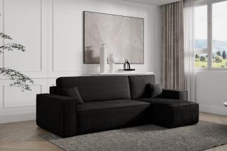 Compleo Ecksofa TOKYO, L-form Ecke, mit universelle Ottomane und Schlaffunktion, Cord