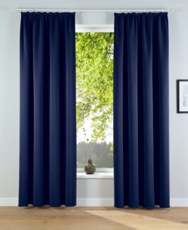 my home Verdunkelungsvorhang Solana, Gardinen mit Kräuselband, Vorhänge, Wohnzimmer, modern, (2 St), Kräuselband, verdunkelnd, 2er-Set Verdunklungsvorhang mit Thermofunkltion, Bestseller, einfarbig