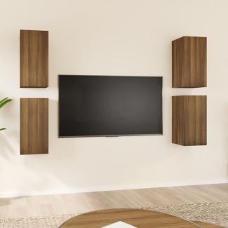 vidaXL TV-Schränke 4 Stk. Braun Eichen-Optik 30,5x30x60 cm 3120328