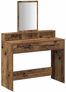 vidaXL Schminktisch mit Regal Altholz 100 x 41 x 140 cm Holzwerkstoff 865152