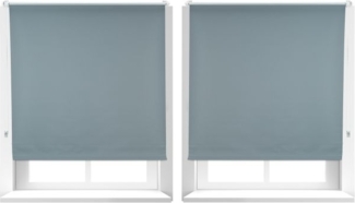 2 x Verdunkelungsrollo grau 120x160 cm 10023031