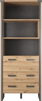 Regal Malta / Mia , Holzwerkstoff , Holzfarben , 89 x 212 x 42 cm