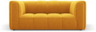 Micadoni Sofa Serena 2-Sitzer Samtstoff Gelb