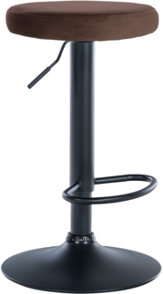 CLP Barhocker Ponte Samt-Bezug,braun schwarz