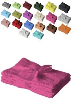 4 x Handtuch 500 g/m² 50x100 cm Pink