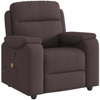 vidaXL Massagesessel Dunkelbraun Stoff 4015695