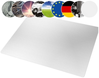 ANRO Bodenschutzmatte Hera Bodenschutz für Hartboden Stuhlunterlage, Bodenschutz - gerollt, 1-St, Einzelpackung, 1mm Stark Anti-Rutsch Unterseite genarbt 90x120cm Uni Milchig