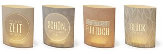 Deko Lampe Leuchte Batterie Poesielicht für Dich La Vida Serie Relax Auswahl Feder 629391