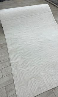 Cremiger Rutschfester Läufer 200 x 250 cm Polyester Beige 88778336 [en. casa]