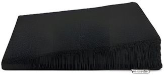 Beautissu Stuhlkissen Sitz Keilkissen formstabil Anti-Rutsch BeauErgo, Schwarz, Rutsch Bezug Waschbar & Reißverschluss – Ergonomisches Sitzkissen