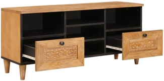 vidaXL TV-Schränk Hellbraun 100 x 33 x 46 cm massives Mangoholz 4018098