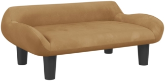 vidaXL Kindersofa 70 x 40 x 24 cm Samt, Braun