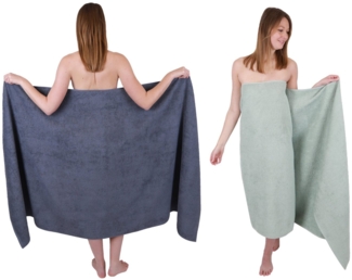 Betz Badetuch 2 Stück Badetücher groß XXL Berlin 100 x 200 cm Badetuch Saunatuch, 100% Baumwolle (2 Stück, 2-St)