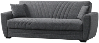 Sofa 3-Sitzer Artvin / Alanya , Stoff , Grau , 231 x 84 x 91 cm