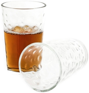 Almina 6er Set Teegläser Trinkglas Saftglas Wassergläser-Set aus Glas transparent
