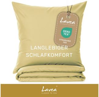 Lavea Bettwäsche Mikrofaser Bettwäsche-Sets mit Kissenbezügen und Bettbezügen, 4 teilig, Bettbezug und Kissenbezug mit Reißverschluss, weich, hypoallergen