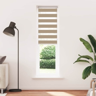 vidaXL Zebrarollo Sandbraun 65x230 cm Stoffbreite 60,9 cm Polyester 4014592