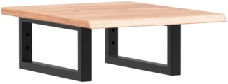 vidaXL Waschtischplatte mit Halterung Stahl und Massivholz Eiche 3302553