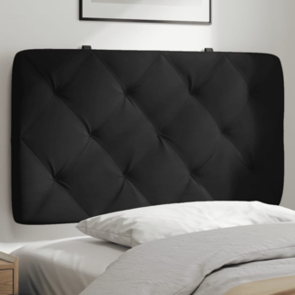 vidaXL Kopfteil-Kissen Schwarz 90 cm Samt 374710