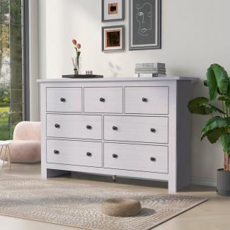 HAUSS SPLOE Sideboard Schubladenkommode, Sideboard Highboard Kommode, Standschrank Kommode mit 7 Schubladen