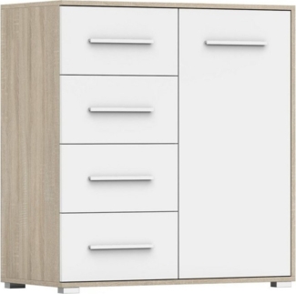 MOEBLO Kommode Irys mini 01 (Wohnzimmer Kommode Schlafzimmer Komodenschrank Highboard, 90cm 1D4S Sideboard), (B x H x T): 90x95x45 cm