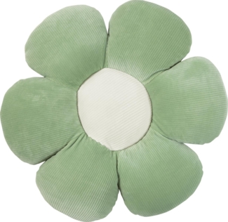 MAGMA Formkissen Blume MINNIE Cordsamt grün