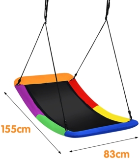 Baumschaukel Mehrkindschaukel Gartenschaukel für Kinder 83 x 155 cm Bunt