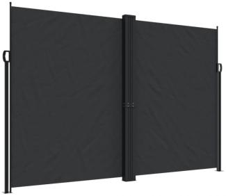 vidaXL Seitenmarkise Ausziehbar Schwarz 220x600 cm 4004669