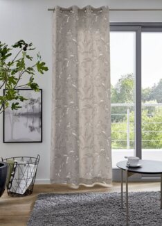 my home Vorhang FLOWER (1 St), Ösen, blickdicht, Maß: 135 x 235cm, monochrom, in verschiedenen Farben erhältlich