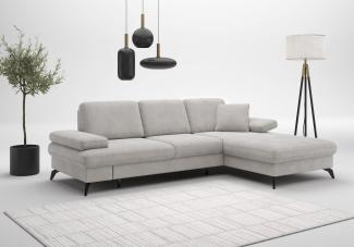 sit&more Ecksofa Morris Jubi L-Form, inklusive XXL-Liegefläche, bzw. Schlaffunktion, Bettfunktion, Armteilverstellung und 1 Zierkissen