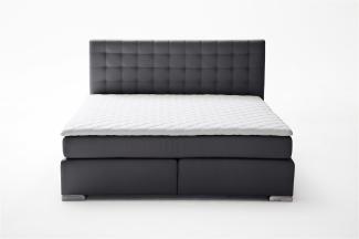 Boxspringbett Lenno - Kunstleder Schwarz H2 180x200 cm