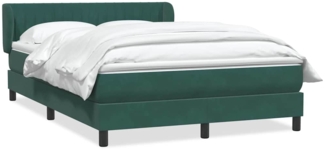 vidaXL Boxspringbett mit Matratze Dunkelgrün 140x220 cm Samt 3317736