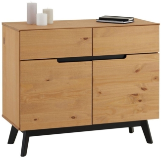 IDIMEX Kommode TIBOR, Kommode Anrichte Sideboard skandinavisch 2 Türen 2 Schubladen Kiefer m