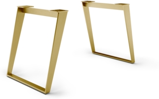 Tischgestell Edelstahl Gold Schräg (2er-Set)
