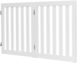 Absperrgitter Hunde 60cm Hoch Schutzgitter Holz Klappbar 2 Paneelen Weiß
