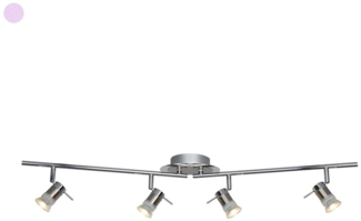 LED Deckenleuchte, Chrom, Silber, L 90 cm, ARIES