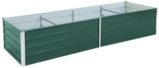 Metall Blumenbeet Hochbeet 320x80x77 cm Grün Pflanzbeet Gemüsebeet Pflanzkasten