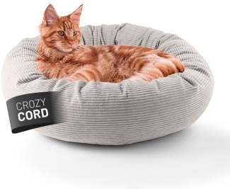 Lumaland Katzenbett Cord 60x20 cm beige vakuumiert