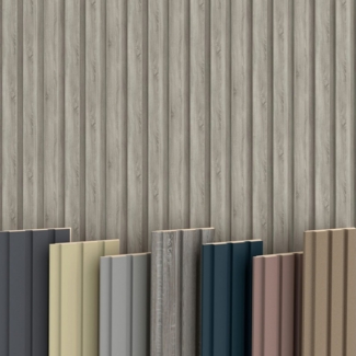 Hexim Wanddekoobjekt Beats Standard Sonoma Oak (Beats Lamellen 2,75m MDF Lamellenwand Wandpaneele Lamellenverkleidung Wandverkleidung Akusiktpaneele Holzpaneele Natur Holz (12 Paneele & Zubehör, Beats Standard Sonoma Oak)